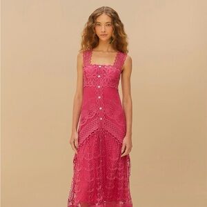 NWT Farm Rio Pink Lace Dress